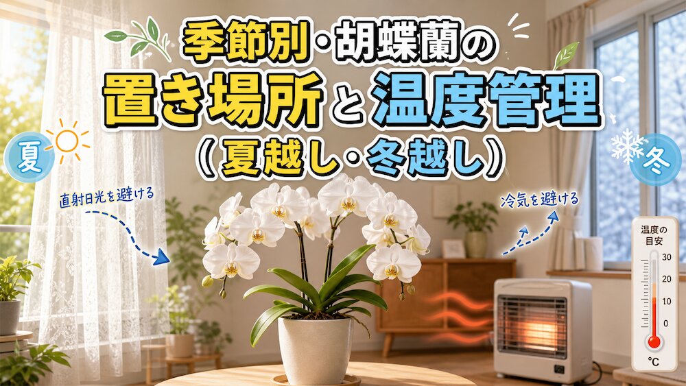 季節別・胡蝶蘭の置き場所と温度管理（夏越し・冬越し）